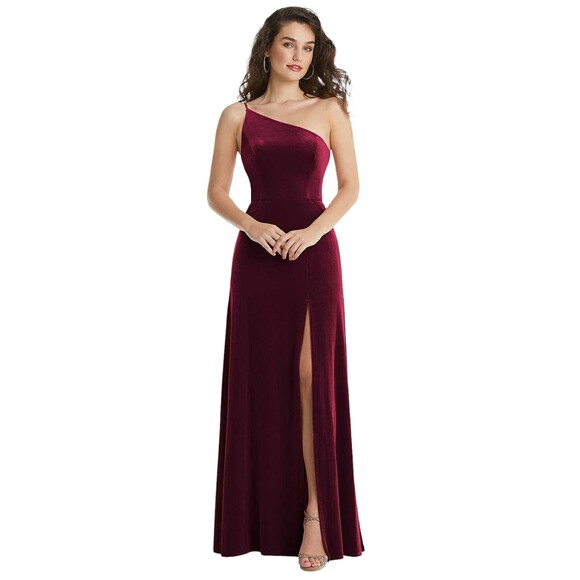 After Six 1556 Size 24 plus Velvet Long Maxi Dress Cabernet Burgundy - Picture 2 of 8